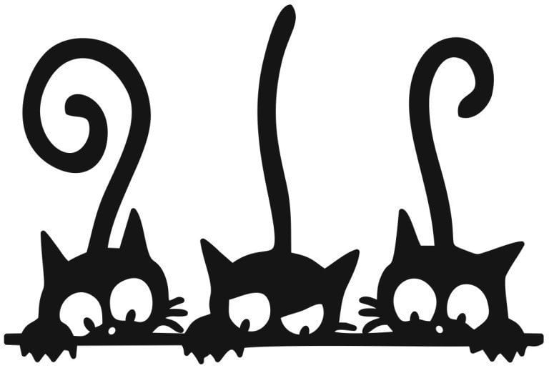 Siyah Ahşap3 lü Kedl  Duvar Süsü(60*40cm)