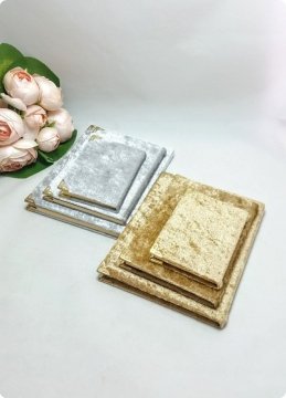 1 Paket  7x10 cm Kadife Kumaş Kaplı Yasin i Şerif (128 Sayfa)