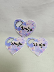 Kalp Şeklinde Baskılı Mıknatıslı Açacak