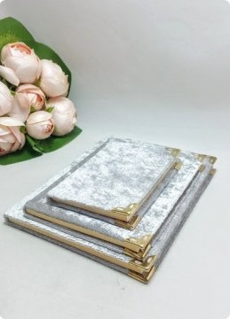 1 Paket 12.5x16.5 cm Kadife Kumaş Kaplı Yasin i Şerif