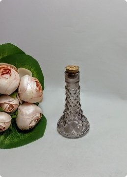 20 li Mantar Tıpalı Renkli Küçük Kristalize Cam Kolonya Şişesi