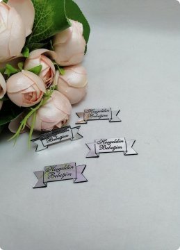 Siyah Zeminli 5X2 Cm kuşak şeklinde pleksi ayna