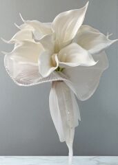 Islak orkide gelin el buketi & El çiçeği