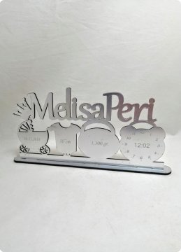 Bebeğe özel pleksi isimlik ALTIN