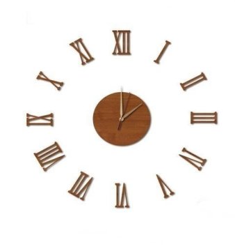 Roma Rakamlı Ahşap Duvar Saati SIYAH MDF