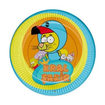 8 li Kral Şakir Action Karton Tabak 23 cm