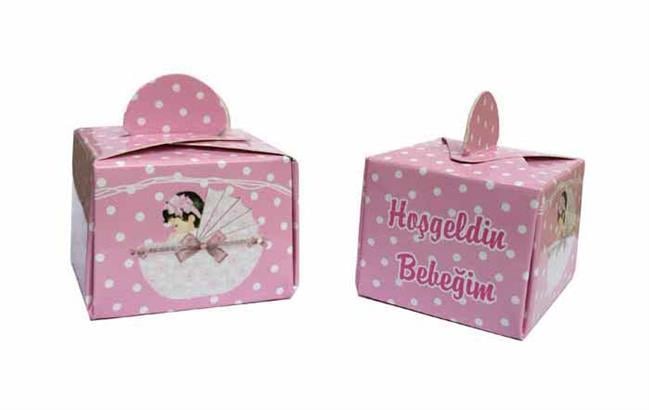 50 Li Hoşgeldin Bebeğim Lokum Kutusu Puantiyeli