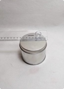 12 Li 8x6,5 Cm Gümüş Büyük Teneke Mum Kutusu