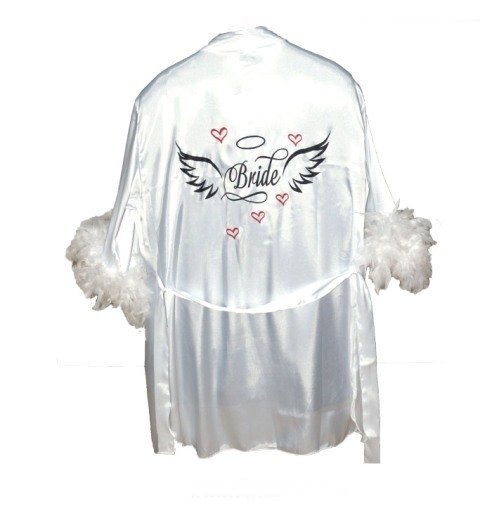 Bride Yazılı Saten Sabahlık ISME OZEL