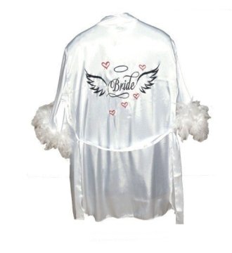 Bride Yazılı Saten Sabahlık ISME OZEL