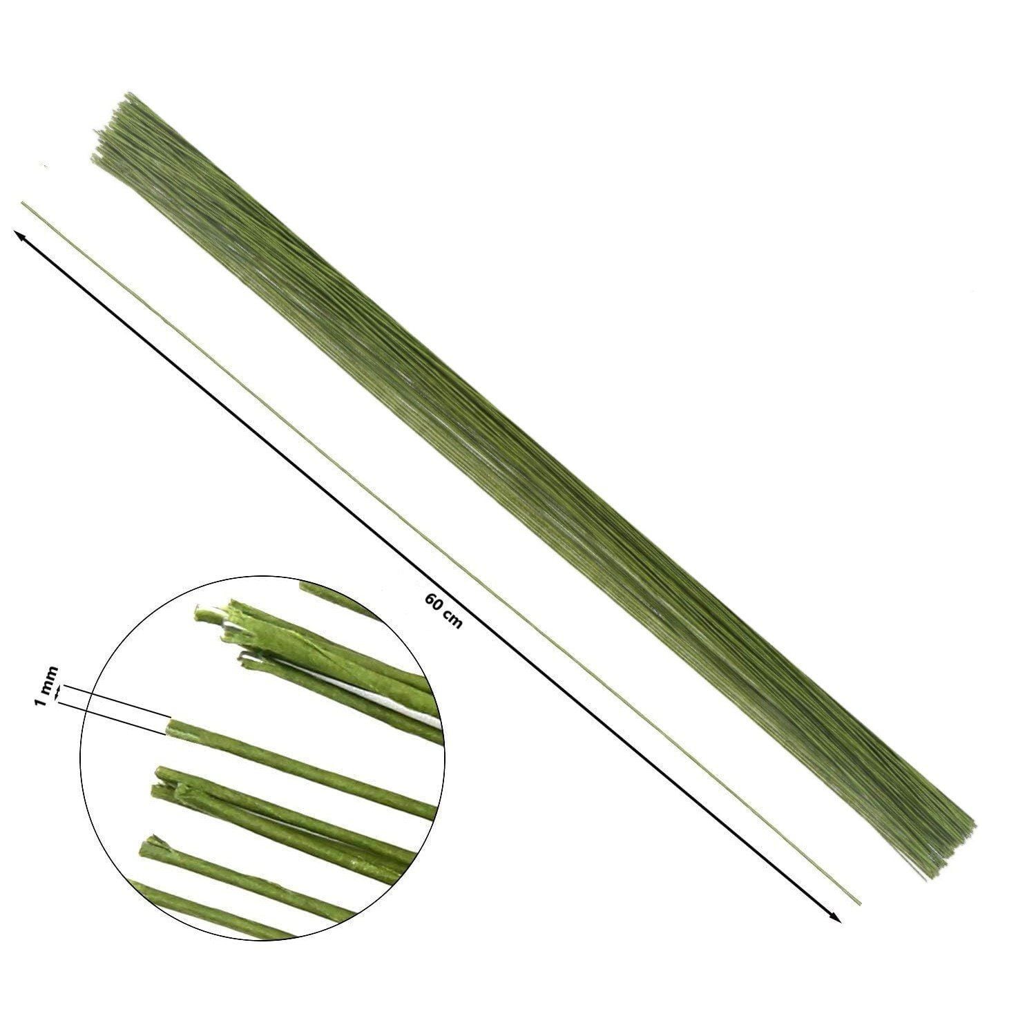Roco Paper Çiçek Teli  No:24 (1 mm) - 38 Adet 60 cm - Yeşil