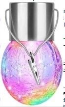 Çatlatma Cam Top Otomatik Fonksiyonlu RGB Işık Led Solar Panelli