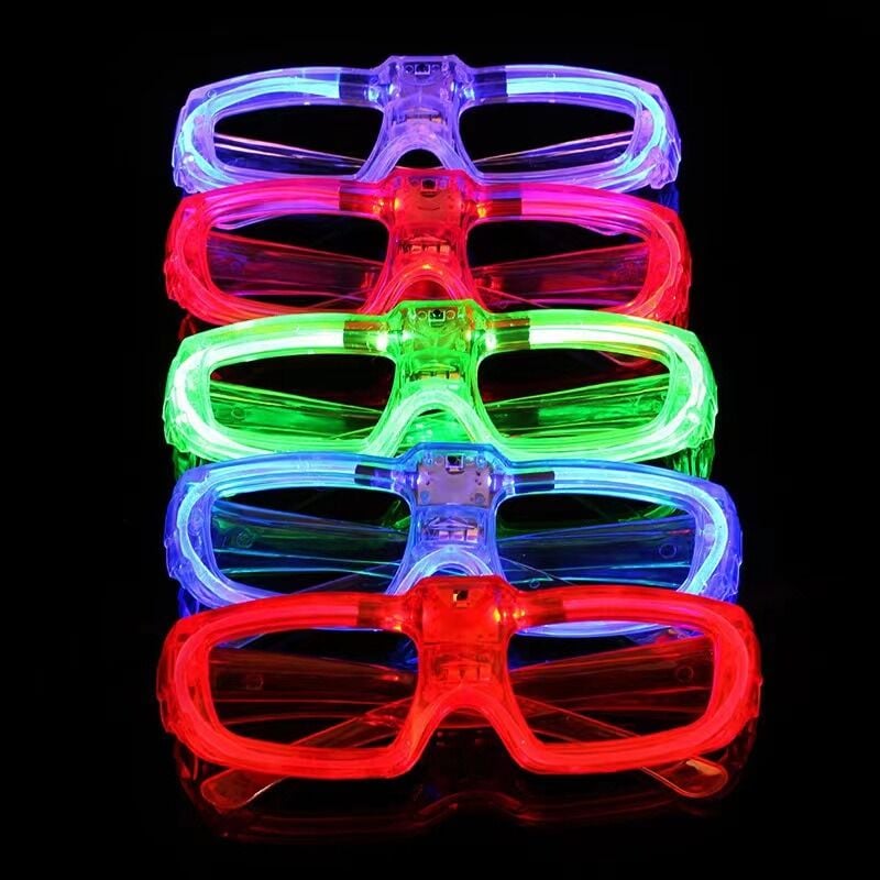 Pembe LED Işıklı Parti Gözlüğü 3 Modlu – Glow & Gece Eğlence Gözlüğü