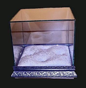 İçi Kadife kaplı KÜÇÜK Cam Sandık(25*25*20 )