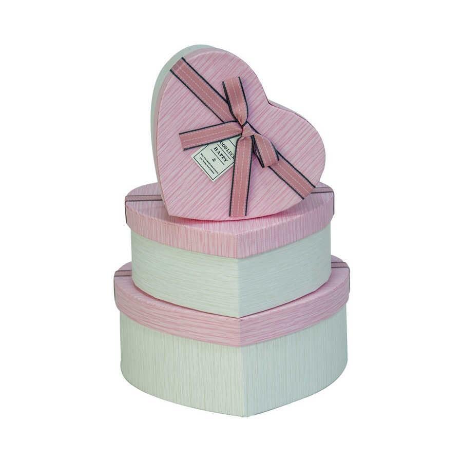 3 Boy Kalp Kutu Seti (Kapak Pudra Pembe)