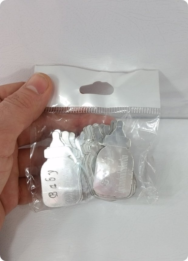 25 Ad (4 Cm) Bebek Biberon Lazer Kesim Pleksi Ayna