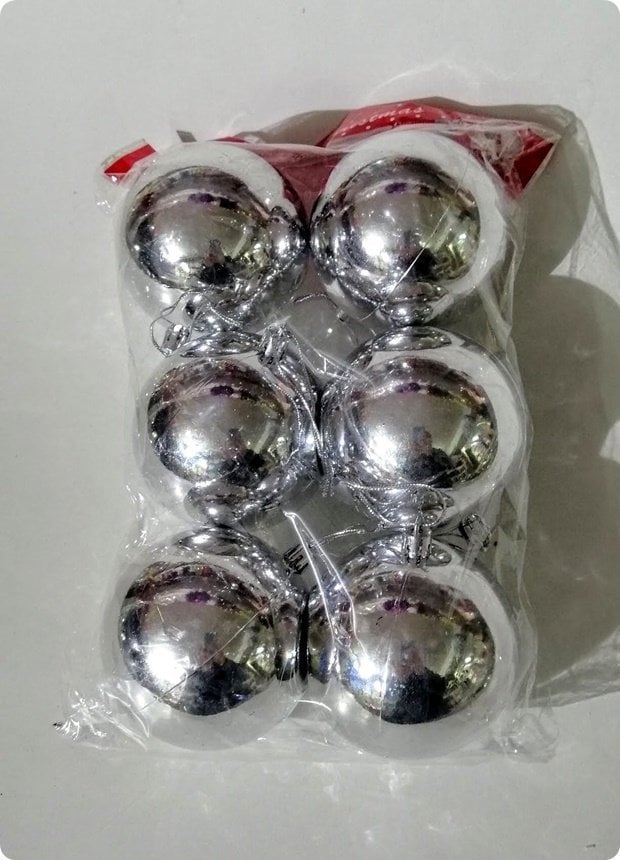 6'lı 6 cm yılbaşı ağaç Cici top süsleme