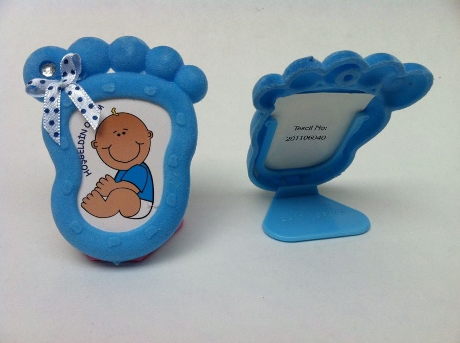 İlk adım Ayak Çerçeve Bebek Şekeri Obje