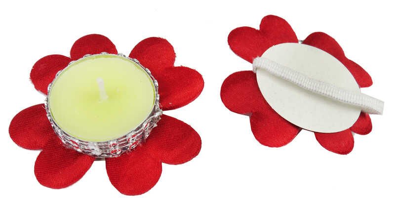 KINA GÜLÜ EL MUMU KIRMIZI PK:12 KL:60