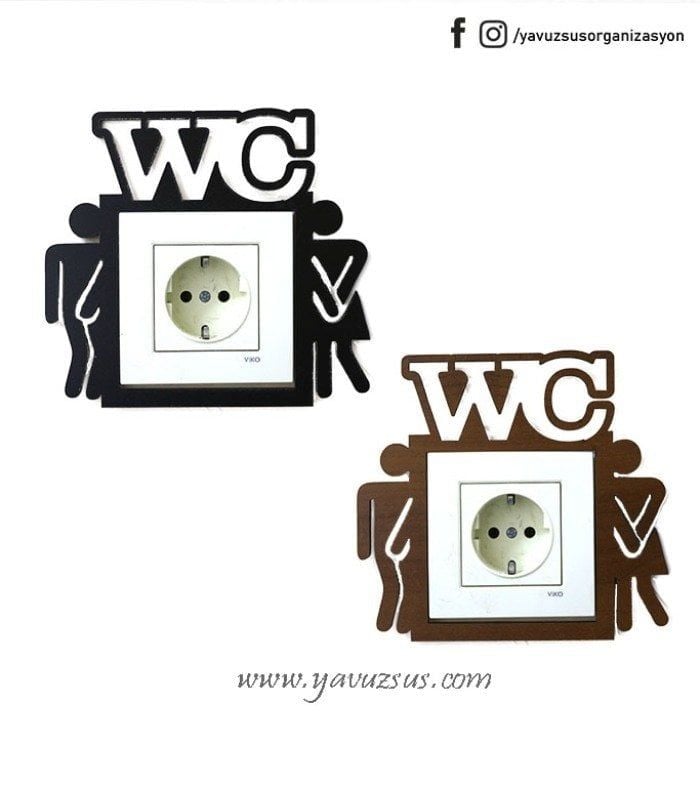 WC  Motifli Priz Dekoru