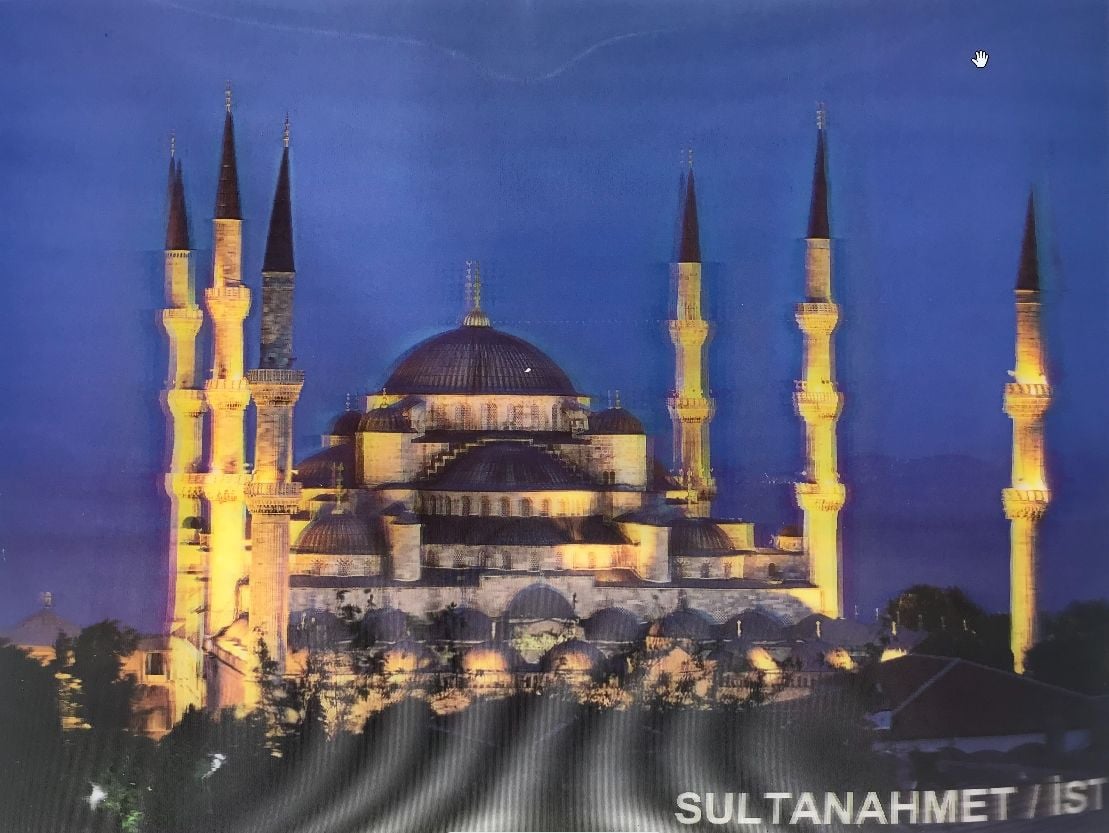 3 Boyutlu Resim  Sultanahmet Camii Resmi Tablosu 30x40 cm