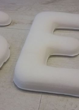 17.5 cm boyunda tekstil harf