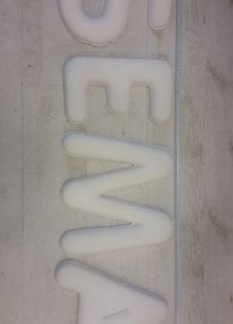 10 cm boyunda tekstil harf