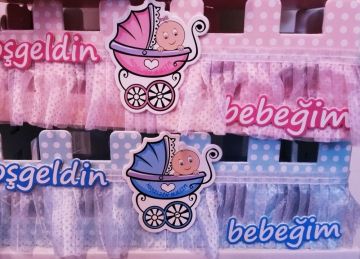 Bebek şekeri sunum çit Sepet tekerlekli pusette bebek