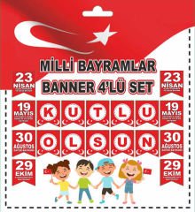 FLAMA BAYRAK MİLLİ BAYRAMLAR SETİ PK:1 KL:400