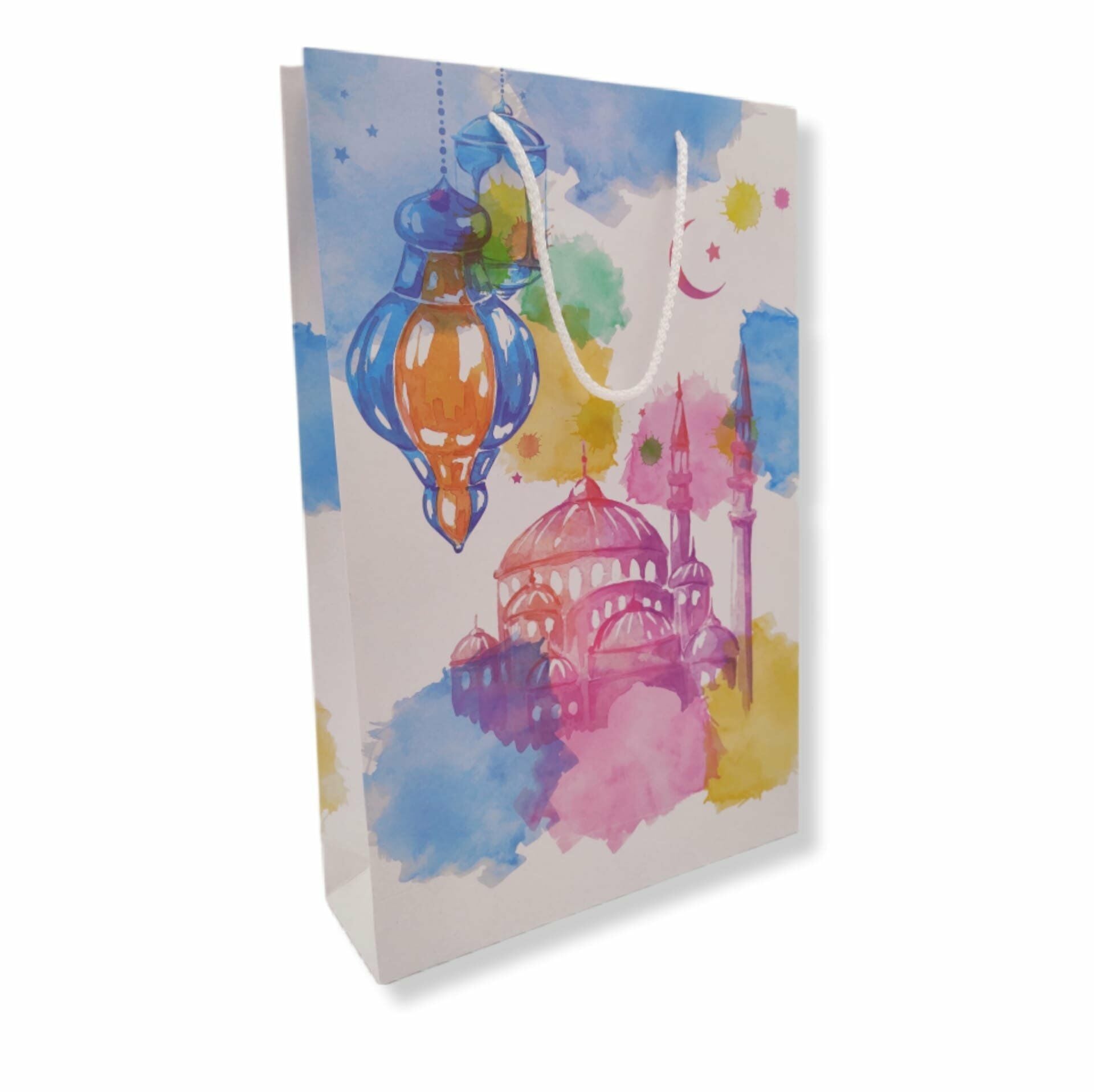 Karton Çanta Ramazan Tema Baskılı 26*40*8 cm 10 Adet