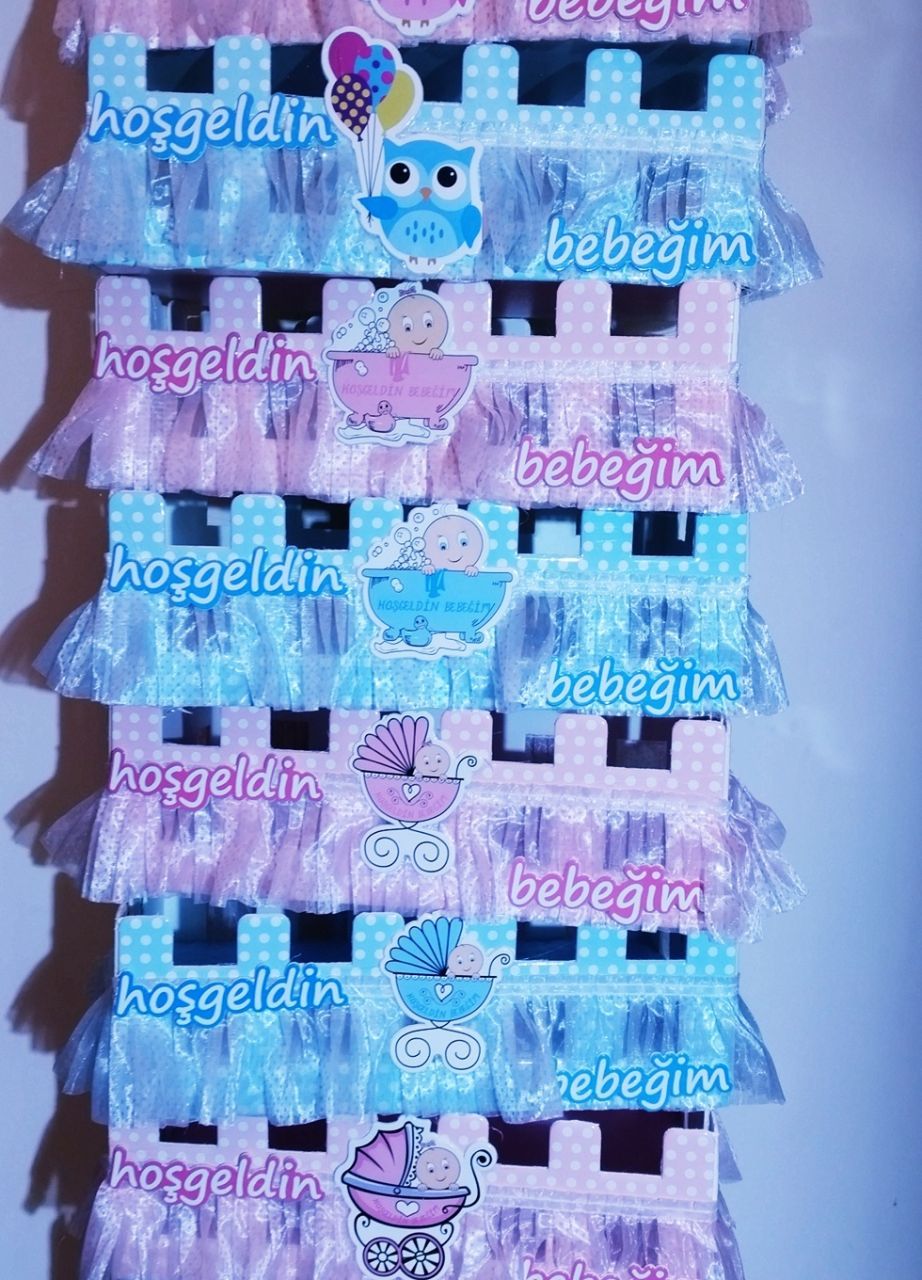 Bebek şekeri sunum çit Sepet Melekli