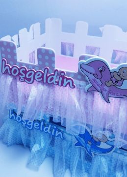 Bebek şekeri sunum çit Sepet fok balığı
