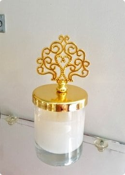 10 lu Hayat Ağacı Metal Tepelikli Cam Bardak Mumluk Nikah Şekeri