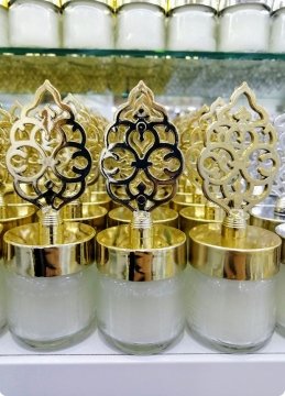 20 li Pvc Tuğra Tepelikli Mumlu Cam Kavanoz