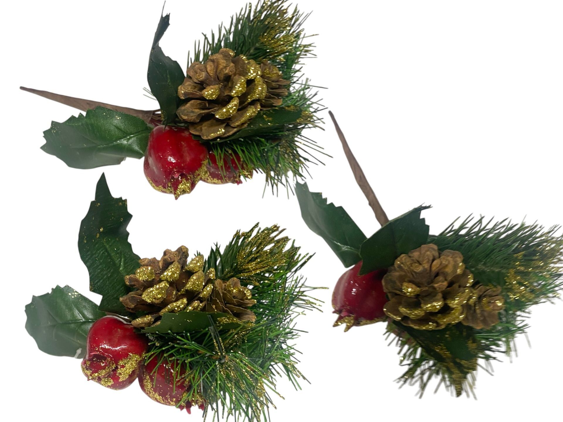 Yılbaşı süsü kozalaklı pike(1 adet)