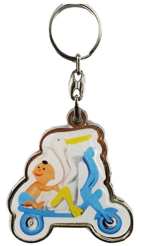ANAHTARLIK BİSİKLETLİ BEBEK MAVİ  P10-300