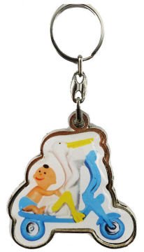 ANAHTARLIK BİSİKLETLİ BEBEK MAVİ  P10-300