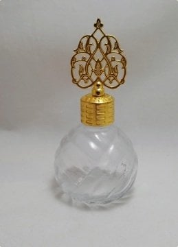 12 Adet Metalize Güneş Tepelikli Kavuk Cam Top Kolonya Şişesi