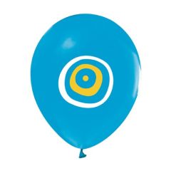 Mavi Renk Nazar Boncuğu Temalı Parti Balonu 100 Adet