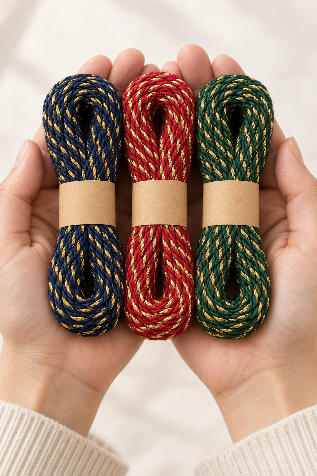 Twine İp Kırmızı Altın Laci Altın Yeşil Altın 3 x 10 mt.