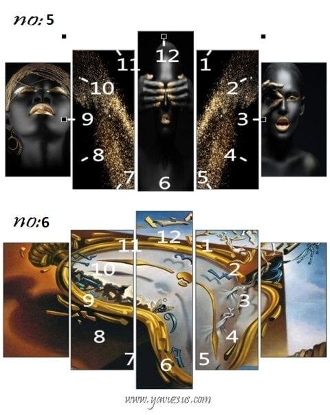 5 li Tablo & Duvar Saati(100*60cm) DUVAR SAATI