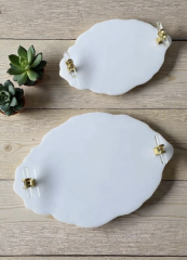 Mika Tırtıklı Nişan tepsi seti