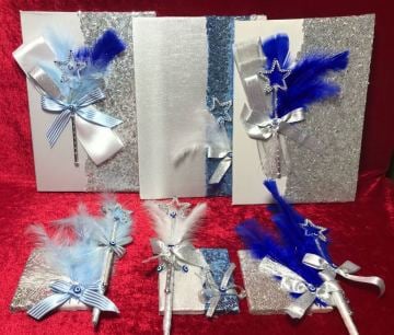 Payet kumaşlı asalı anı defteri & Kalem Set