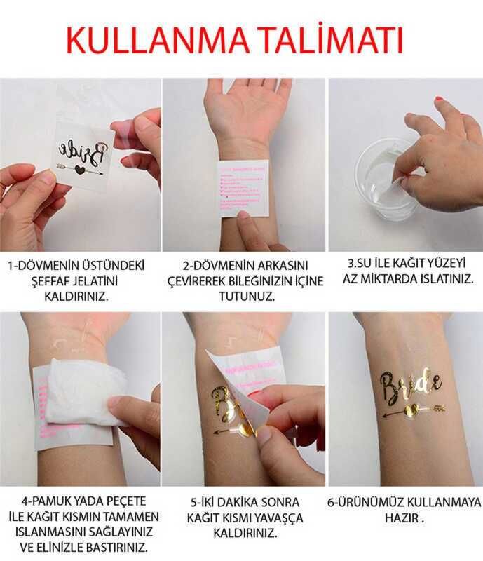 DÖVME BRIDE TAÇLI VARAKLI ALTIN PK:10