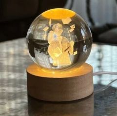 Dekoratif Harry Potter Tasarımlı Ahşap altlıklı Işıklı Cam Küre