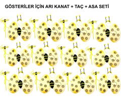 Okul Gösterileri için 12'li Arı Kanadı Seti - Etkinlik Kanatları