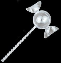 KUTU TOP ŞEKER ŞEKLİNDE ÇUBUKLU MİKA ŞEFFAF PK:20