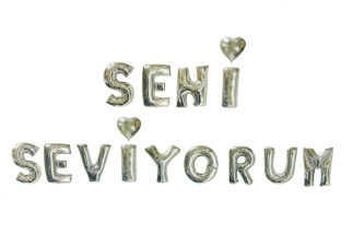 FOLYO BALON SENİ SEVİYORUM 16İNC GÜMÜŞ PK:1 KL:150