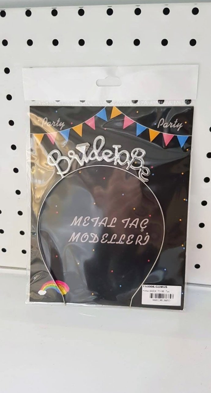 Metal BRİDE TO BE Taç GUMUS