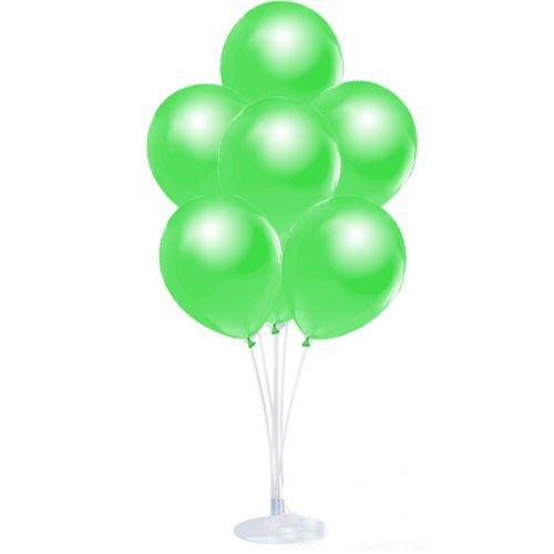 Balon Standı ve 10 Adet Sedefli Metalik Fıstık Yeşili Balon Seti
